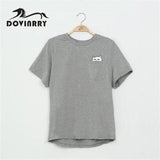 Summer T-shirt Women Casual Lady Top Tees Cotton Tshirt Female Brand Clothing T Shirt Printed Pocket Cat Top  Cute Tee