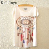 KaiTingu 2016 Brand New Fashion Summer Harajuku Animal Cat Print Shirt O-Neck Short Sleeve T Shirt Women Tops White T-shirt