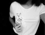 Summer T-shirt Women Casual Lady Top Tees Cotton Tshirt Female Brand Clothing T Shirt Printed Pocket Cat Top  Cute Tee